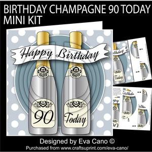 Birthday Champagne 90 Today Mini Kit
