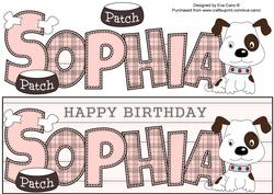 Patch the Dog Sophia Large Dl