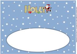 Skating Santa Holly Large Dl Insert