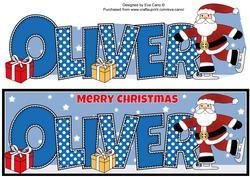 Skating Santa Oliver Large Dl