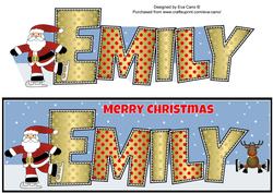 Santa & Rudolf Emily Large Dl