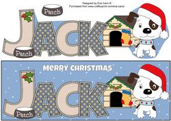 Patch the Dog Christmas Jack Large Dl