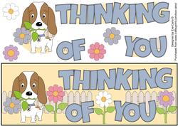 Kosmo the Dog Thinking of You Large Dl