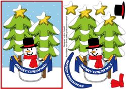 Snowman and Trees