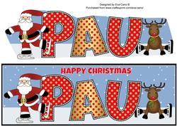 Santa & Rudolf Pau Large Dl