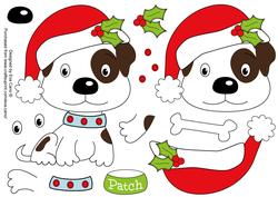 Patch the Dog Christmas Decoupage