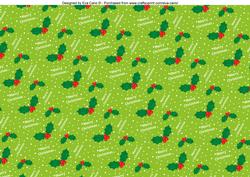 Merry Christmas with Holly Background 3