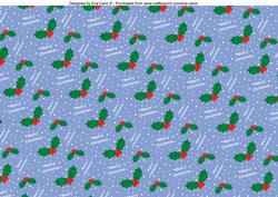 Merry Christmas with Holly Background 9