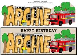 Fire Engine Archie Large Dl