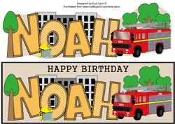 Fire Engine Noah Large Dl