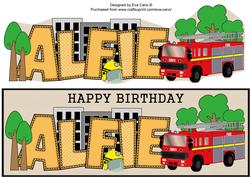 Fire Engine Alfie Large Dl
