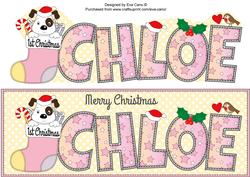 Patch 1st Xmas Chloe Large Dl