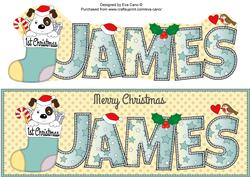 Patch 1st Xmas James Large Dl