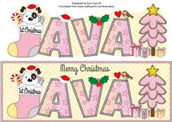 Patch 1st Xmas Ava Large Dl