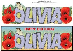 Poppies & Butterfly Olivia Large Dl