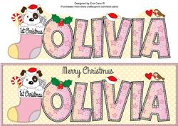 Patch 1st Xmas Olivia Large Dl