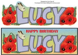 Poppies & Butterfly Lucy Large Dl
