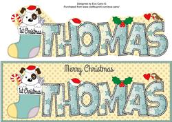 Patch 1st Xmas Thomas Large Dl