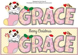 Patch 1st Xmas Grace Large Dl