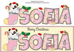 Patch 1st Xmas Sofia Large Dl