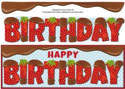 Strawberries & Chocolate Birthday Large Dl