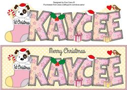 Patch 1st Xmas Kaycee Large Dl