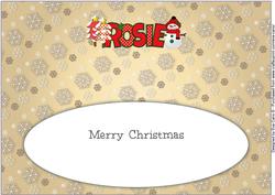 Cute Snowman Rosie Large Dl Insert