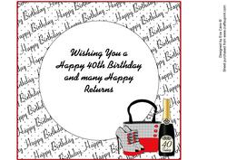 Bag, Shoes and Bubbly 40 Today Insert