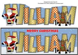 Santa & Rudolf William Large Dl