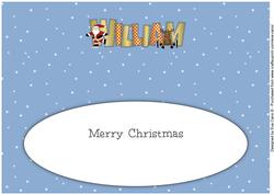 Santa & Rudolf William Large Dl Insert