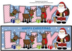 Santa and His Reindeers Lily Large Dl