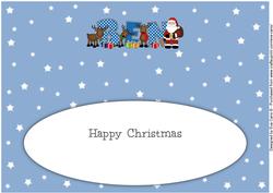 Santa and Reindeers Ben Large Dl Insert