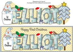 Snowman 1st Xmas Elliot Large Dl