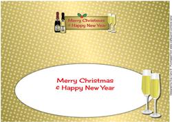 Christmas Champagne Large Dl Insert