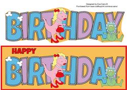 Funny Dinosaurs Birthday Large Dl