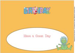 Funny Dinosaurs Birthday Large Dl Insert