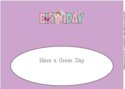 Little Fairy Birthday Large Dl Insert