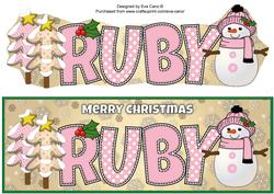 Cute Snowman Ruby Large Dl
