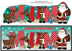 Santa and His Reindeers Mum Large Dl