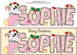 Patch 1st Xmas Sophie Large Dl