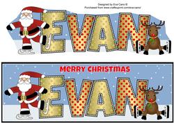 Santa & Rudolf Evan Large Dl