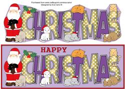 Christmas Cats with Santa Large Dl