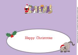 Christmas Cats with Santa Large Dl Insert