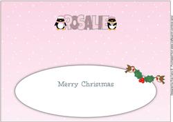 Christmas Penguins Rosalie Large Dl Insert