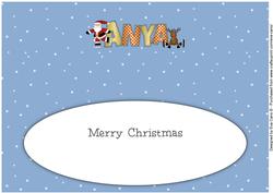 Santa & Rudolf Anya Large Dl Insert