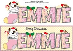 Patch 1st Xmas Emmie Large Dl