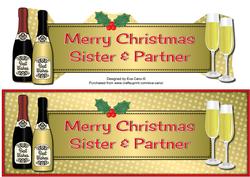 Christmas Champagne Sister & Partner Large Dl
