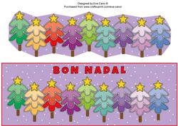 Multicoloured Christmas Trees Large Dl 3