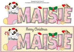 Patch 1st Xmas Maisie Large Dl