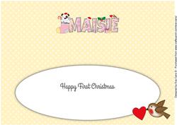 Patch 1st Xmas Maisie Large Dl Insert